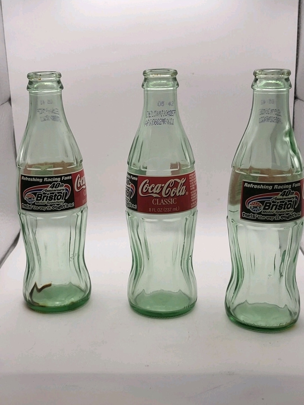 Lot Of 3 NASCAR Coca-Cola Bottles Bristol Motor Speedway
